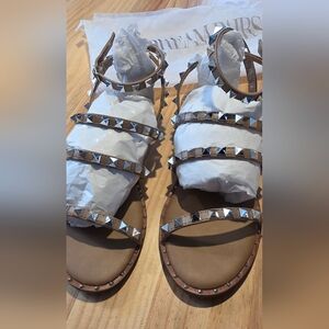 Dream Pairs Tan Studded Sandals
